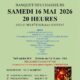 Les inscriptions sont ouvertes pour le Banquet annuel des chasseurs du samedi 16 mai à 20h00 à la salle des fêtes – ACCA