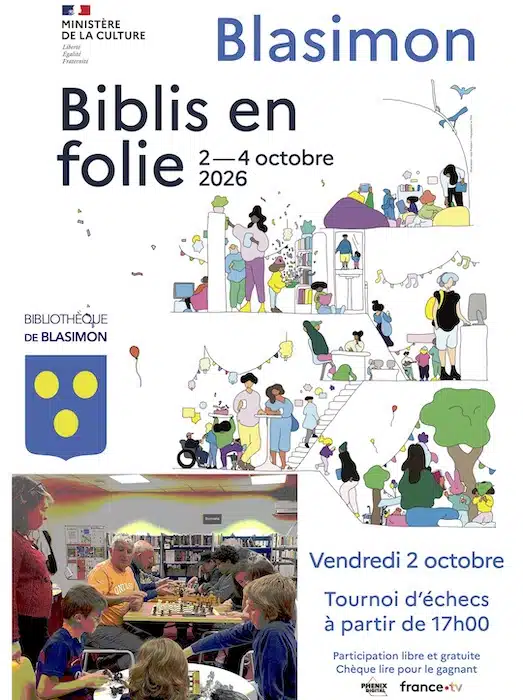 Biblis en folie vendredi 2 octobre à la bibliothèque, tournoi d’échecs Biblis en folie vendredi 2 octobre à la bibliothèque, tournoi d’échecs