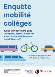 Enquête mobilité collège – Département de la Gironde
