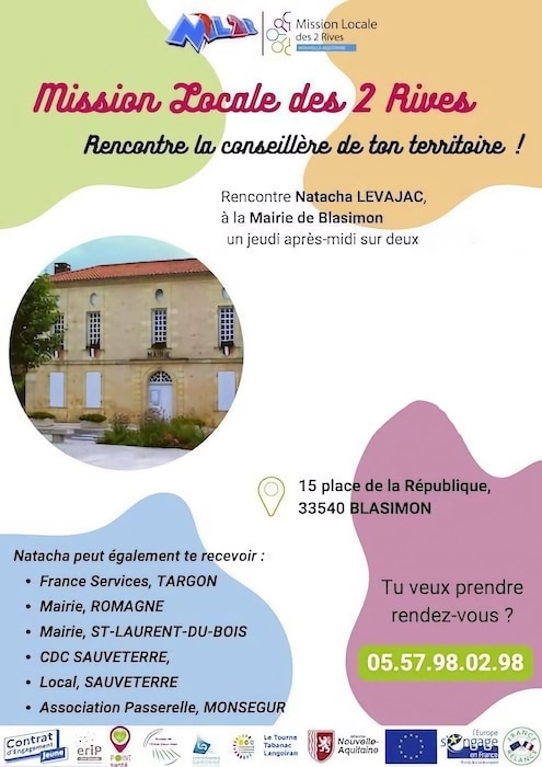 Permanences de la Mission locale des 2 Rives jeudi 15 octobre 2026