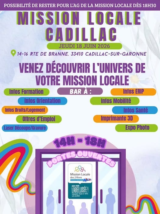 Portes ouvertes de la Mission locale des 2 Rives jeudi 18 juin 2026 Portes ouvertes de la Mission locale des 2 Rives jeudi 18 juin 2026