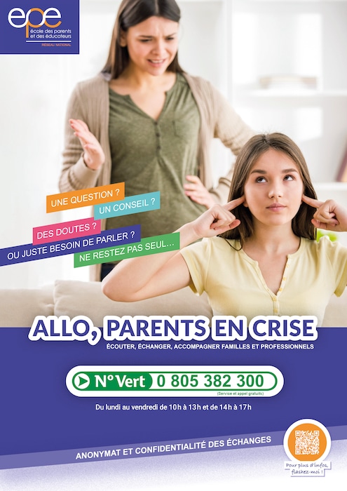 Allo Parents en crise, une ligne téléphonique d&rsquo;écoute dédiée aux parents.