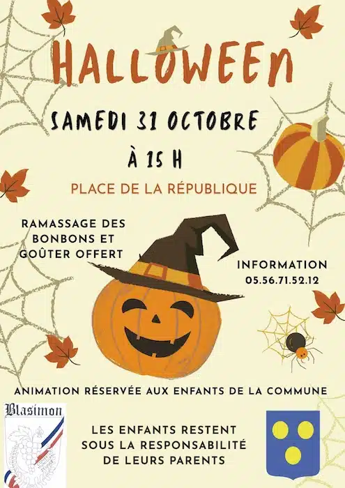 Halloween à Blasimon samedi 31 octobre 2026 à 15h00