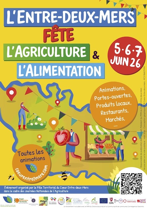 Fête de l&rsquo;Agriculture et de l’alimentation en Entre deux Mers les 5-6-7 juin 2026